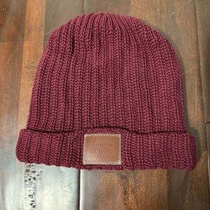 Love Your Melon Unisex Cuffed Beanie, Burgundy, One Size